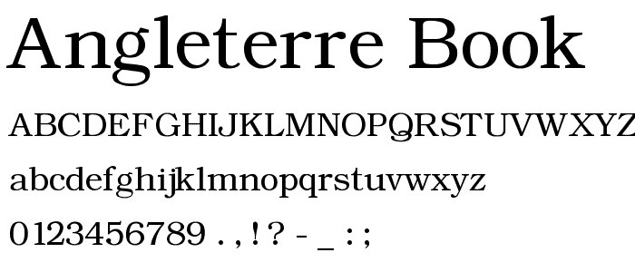 Angleterre Book font